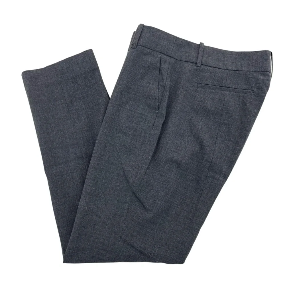 J. Crew Italian Wool Trouser Pant 10 Tall Gray
